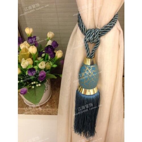 Hight quality Curtain Accessories Curtain tiebacks tassels hanging balls for curtains buckle curtain strap