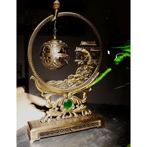 Gold Copper Incense Burner Smoke Insenso Metal Incense Burner Holder Candle Aroma Spiritual Decor Fogareiro Home Decor YD50XL