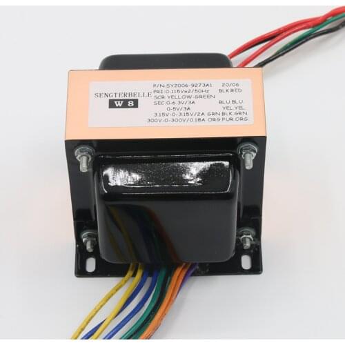 1PCS 200VA EI Power transformer for tube power amplifier 300V x 2 + 3.15V x2 + 6.3V + 5V