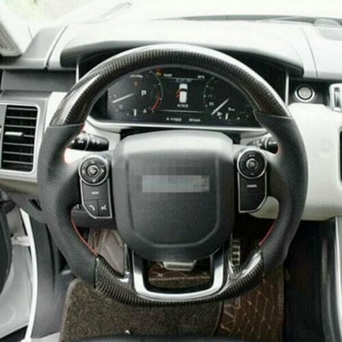 Customized 100% Real Carbon Car Steering Wheel For Land Rover Range Rover Range Velar (No buttons or paddle shift)