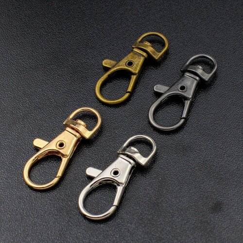 100pcs 3.6CM Bag Belt Strap Buckles Metal Carabiner Clasps Lobster Dog Collar Key Swivel Clips Snap Hook DIY Accessories