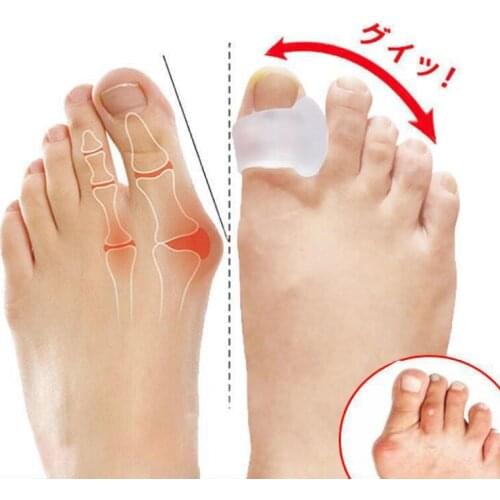 2Pcs Big Toe Separator Bone Corrector Straightener Silicone Gel Foot Fingers Protector Bunion Adjuster Feet Massager Pedicure