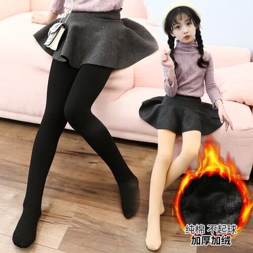 2018 new winter Girls Kids cotton plus velvet thick warm leggings comfortable cute baby Clothes Children Clothing