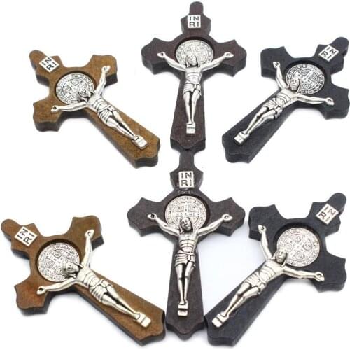 3.5*6cmJesus Cristo Cross Christian wood Cross Inri orthodox Cross
