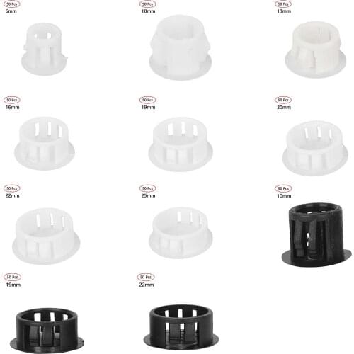50 Plastic Hole Plugs Snap in Locking Hole Tube Caps Flush Type Furniture Fencing Post Pipe Insert Stoppers Cabinet Holes Covers