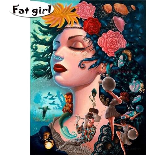 5D Embroidery Diamond Painting Art Decoration Manga Girl Diy Mosaic Square Round Drill Flower High Quality Cross Stitch Handwork