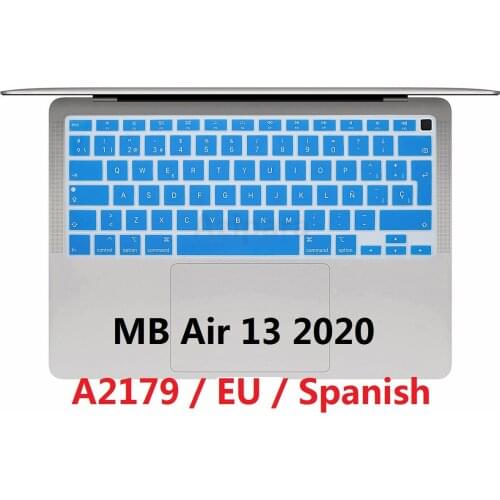 EU Layout Spanish Cover for Macbook new Air 13 2020 Touch ID A2179 EU Spanish Keyboard Cover for Macbook air 13 A2179 Skin