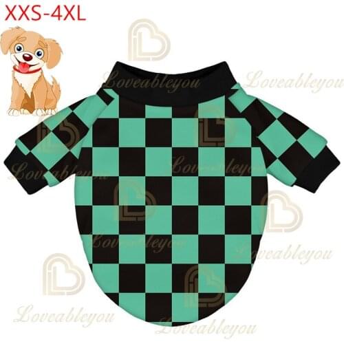 Demon Slayer Cosplay Pet Cat Clothes for Cats Winter Hoodie Dog Cat Clothes Costume for Small Dogs Cartoon Hoody for Puppy
