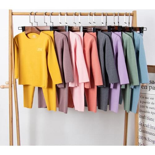 Baby Kids Pajamas Sets Cotton Traceless Suit Autumn Girls And Boys Long Sleeve Pijamas Tops+Pants 2Pcs Children Clothing Comfort