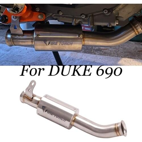 For KTM DUKE 690 2012 to 15 2016 2017 2018 DUKE 2019 690 Exhaust Accessories Slip-on Exhaust Motorcycle muffler Middle Connectio