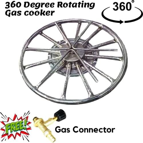 Multi Flame Adjustable Turkish Kunefe Kadaif Fish Meat Crep Dessert 360° Rotating Top Lpg Gas Propane Tube Roasting Cooker Stove