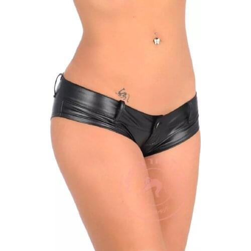 Hot Sexy PU High Cut MINI Shorts Faux Leather Booty Shorts Micro Mini Cheeky Bikini Hot Short Pants Bottom Short Jean FX1052