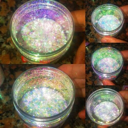 Chrome Transparent Rainbow Effect Chameleon Flakes For Nail Nrt/Resin/Craft 10g