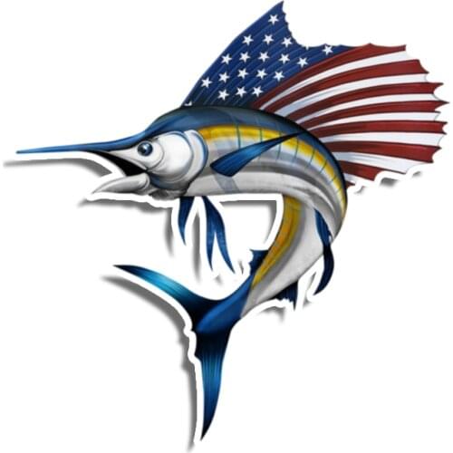 Personality Car Sticker Sailfish American Vinyl Waterproof Car Window High Quality Accessories Decorative Apply To Car Window