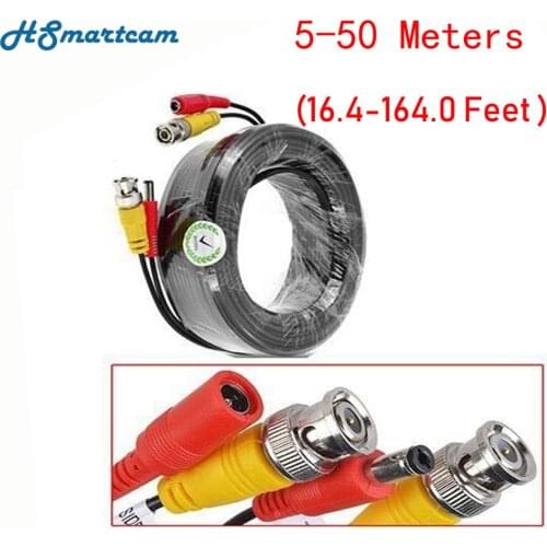 CCTV BNC Video Power Cable 10M 20M 30M Analog AHD TVI CVI CCTV Surveillance Camera Cables HD DVR Kit