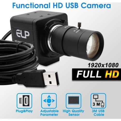 2Megapixel 5-50mm Varifocal CS lens USB Webcam 1/2.7" CMOS OV2710 MJPEG YUY2 Video Surveillance USB Metal Housing Camera