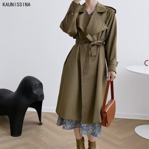 Женские длинные тренчи KAUNISSINA China At AliExpress