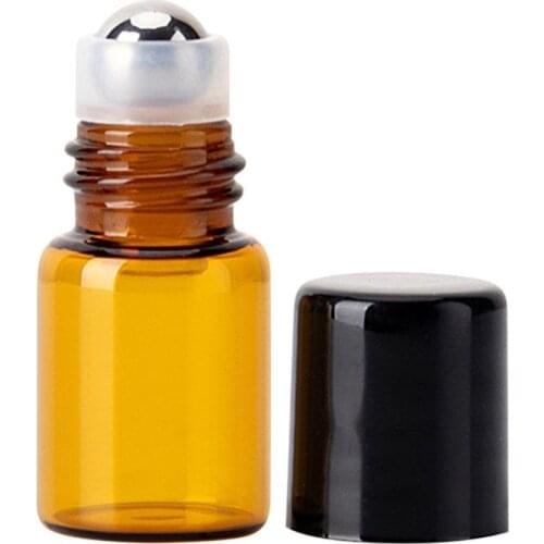 Mini Empty Glass Rolling Ball Bottle Essential Oil Perfume Liquid Container Refillable Travel Tool Storage Bottles