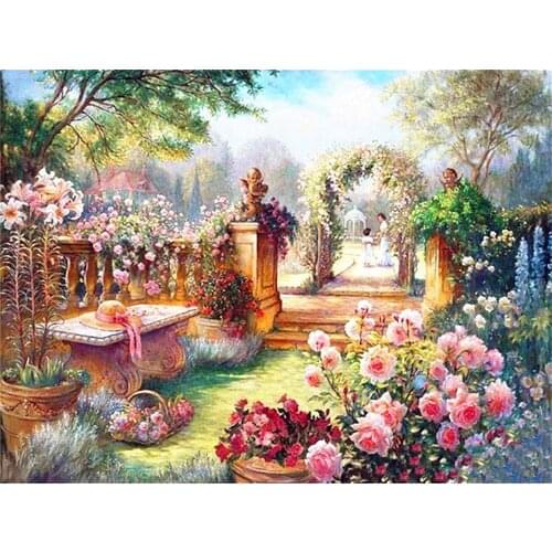 Scenery Landscape Pre-Printed 11CT Cross-Stitch Embroidery Kit DMC Threads Handmade Needlework Hobby Handicraft For Counted
