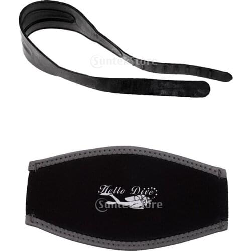 MagiDeal Neoprene Scuba Snorkeling Dive Mask Strap & Cover Hair Protection for Scuba Diver White/Black Swimming Accessories