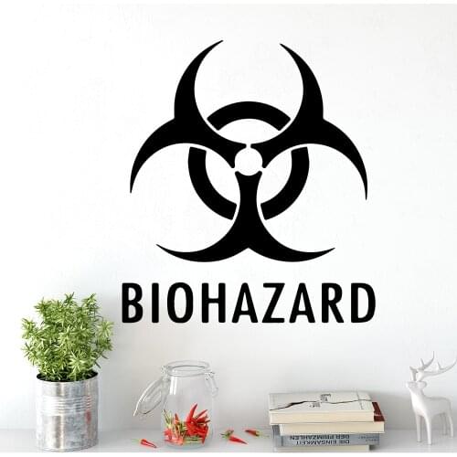 New Design biohazard Home Decoration Wall Stickers For Living Room Decor Bedroom Creative Mural Decorative Vinyl stickers muraux