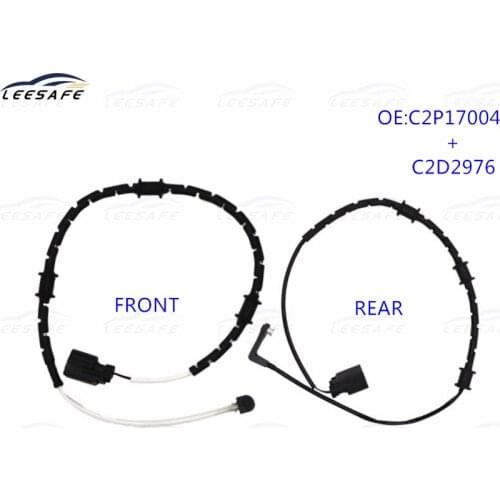 Front + Rear Disc Brake Pad Wear Sensor C2P17004 + C2D2976 for JAGUAR XF X250 XK X150 XJ X351 S-TYPE X200 Brake Line Replacement