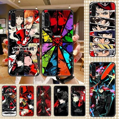Persona 5 Anime Phone case For Samsung Galaxy A 3 5 7 8 10 20 21 30 40 50 51 70 71 E S 2016 2018 4G black tpu cover 3D hoesjes