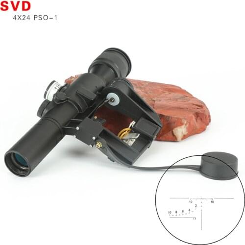 4x24 PSO Type Riflescope SVD Sniper Rifle Series AK Rifle Scope for Hunting Sight Dragunov Optics Red Illuminated