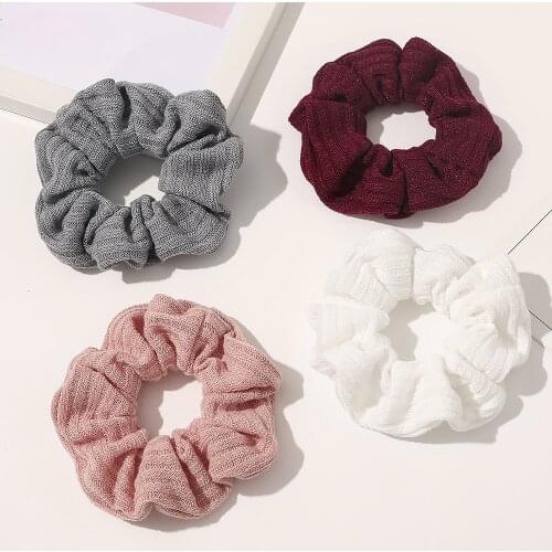New Furry Winter Warm Soft Hair Scrunchies Elastic Hair Bands Women Girls Ponytail Holder Hair Rubber Band Hair Accessories Gift