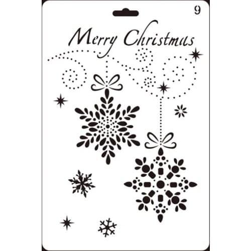 Christmas Layering Stencils for Diy scrapbook/photo album Decorative Embossing coloring,painting stencil,home decor