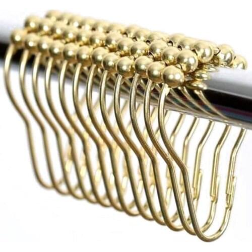 SHGO HOT-Easy Install Rustproof Shower Curtain Hooks Frictionless Stainless Steel - Easy Glide Shower Rings for Shower Curtains