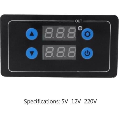 0.1s - 999h Countdown Timer Programmable Cycle Control Module Time Dalay Relay 5V/12V/220V Optional Voltage