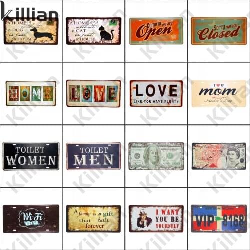 Vintage Metal Plaque Pointing Sign Metal Poster Classical Text Metal Painting Toilet Club Home Decoration Metal Plate