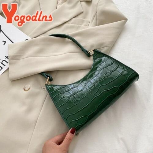 Yogodlns Retro Shoulder Bags For Women 2021 Trendy Vintage Handbag Female Small Subaxillary Bags Casual Retro Mini Shoulder Bag