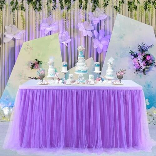 Tutu Table Skirt Wedding Party Tutu Tulle Table Skirt Baby Shower Decor Birthday Party Tableware Cloth Banquet Table Skirting