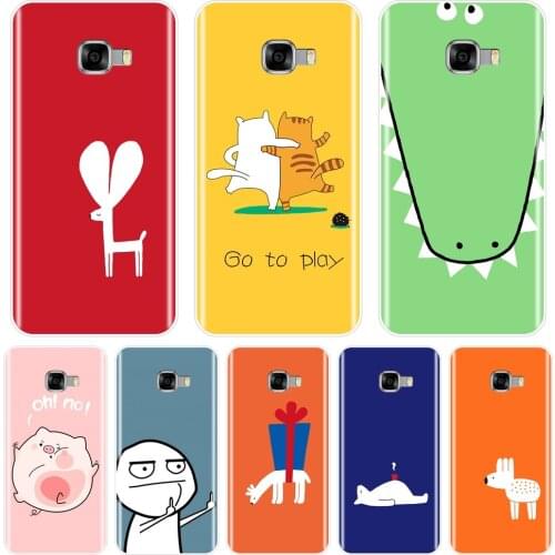 Back Cover For Samsung Galaxy C9 C7 C5 Pro Pink Pig Yellow Cat Red Silicone Soft Case For Samsung Galaxy C5 C7 C8 Phone Case