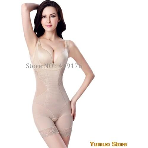 Women sculpting body shapers slimming thigh trimmer corset lace control waist lingries bra lifter abdominalbodysuitsfreeshipping