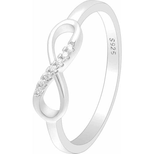 2018 Fashion Micro Inlayed Cross Rings For Women Romantic Wedding Engagement Cubic Zircon Silver Color Letter 8 Rings