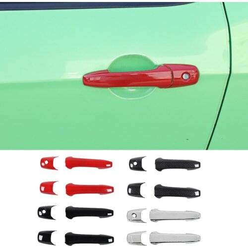 4PCS ABS Exterior Side Door Handle Cover Decorative Trim Fit for Ford Mustang 2004-2014 Car Accessories