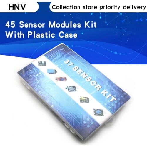 45 of the sensor modules for arduino starter kit, better than the 37in1 37-in-1 sensor learning kit with plastic case