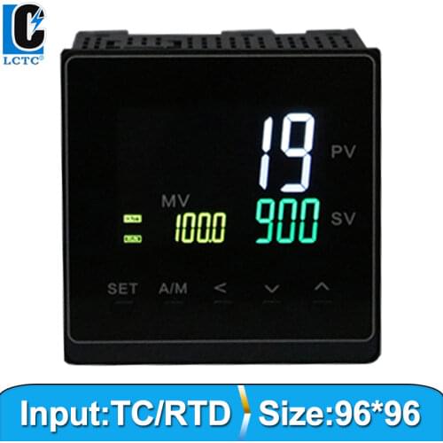 50 segments programmable ramp soak TC/RTD input 96x96mm SSR/Relay/4-20mA output LCD intelligent pid temperature controller