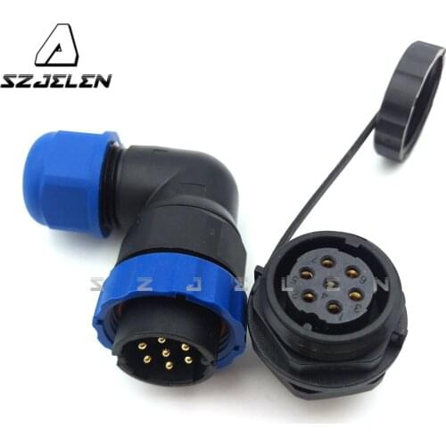 SD20TP-ZM , 7pin waterproof connector,IP67, 20mm Panel Mount connectors, LED 7pin power cable wire connector