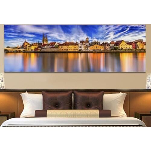 Large 5D DIY Diamond Painting Amsterdam 3d Night Scene,city Panoramic mosaic full square round Diamond Embroidery full display