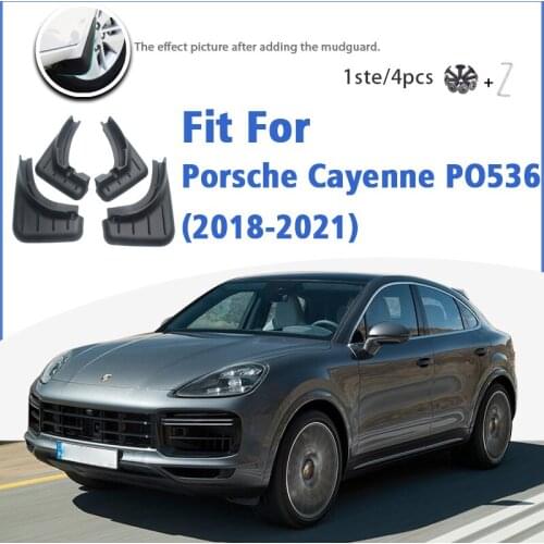 Mudguard For Porsche Cayenne PO536 2018 2019 2020 2021 4pcs Mudflaps Mudguards Car Accessories Splash Guard Fender 3rd 3 Gen