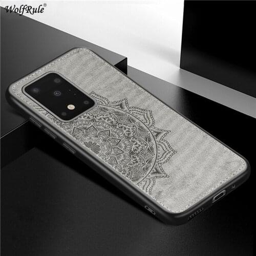 Cover For Samsung Galaxy S20 Ultra Phone Hard Case For Samsung S20 Ultra Shcokproof Soft TPU Fabric Texture Cover