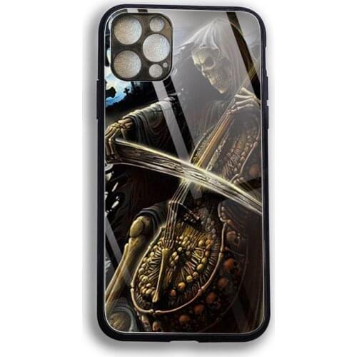 Grim Reaper Dark Art Phone Case Tempered Glass For iPhone 12 Pro Max Mini 11 Pro XR XS MAX 8 X 7 6S 6 Plus SE 2020 case