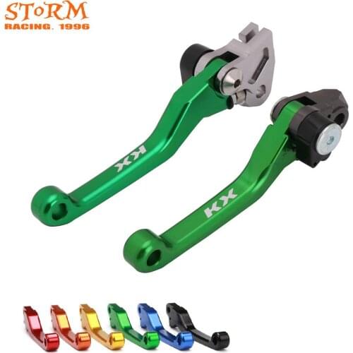 CNC Motorcycle Brake Clutch Lever Set Motorbike With "KX" LOGO For KAWASAKI KX65 KX85 KX125 KX250 KX250F KXF250 500 2000-2020