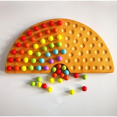 Montessori Wooden Rainbow Board Educational Color Classification of