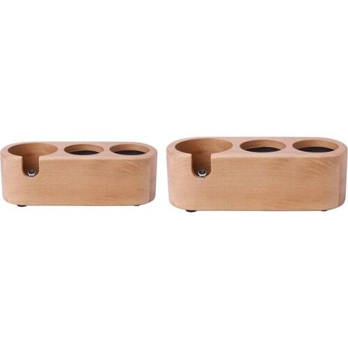 Wooden Coffee Tampering Powder Press Holder,Coffee Stand Base Coffee Accessory for Home Kitchen Espresso Compactor