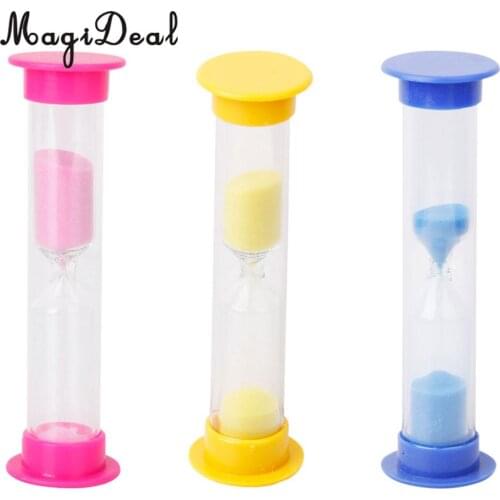 MagiDeal Children Kids Brush teeth Countdown Count Timer Hourglass Sandglass Sand Clock 1 Min/2 Min/ 3Min